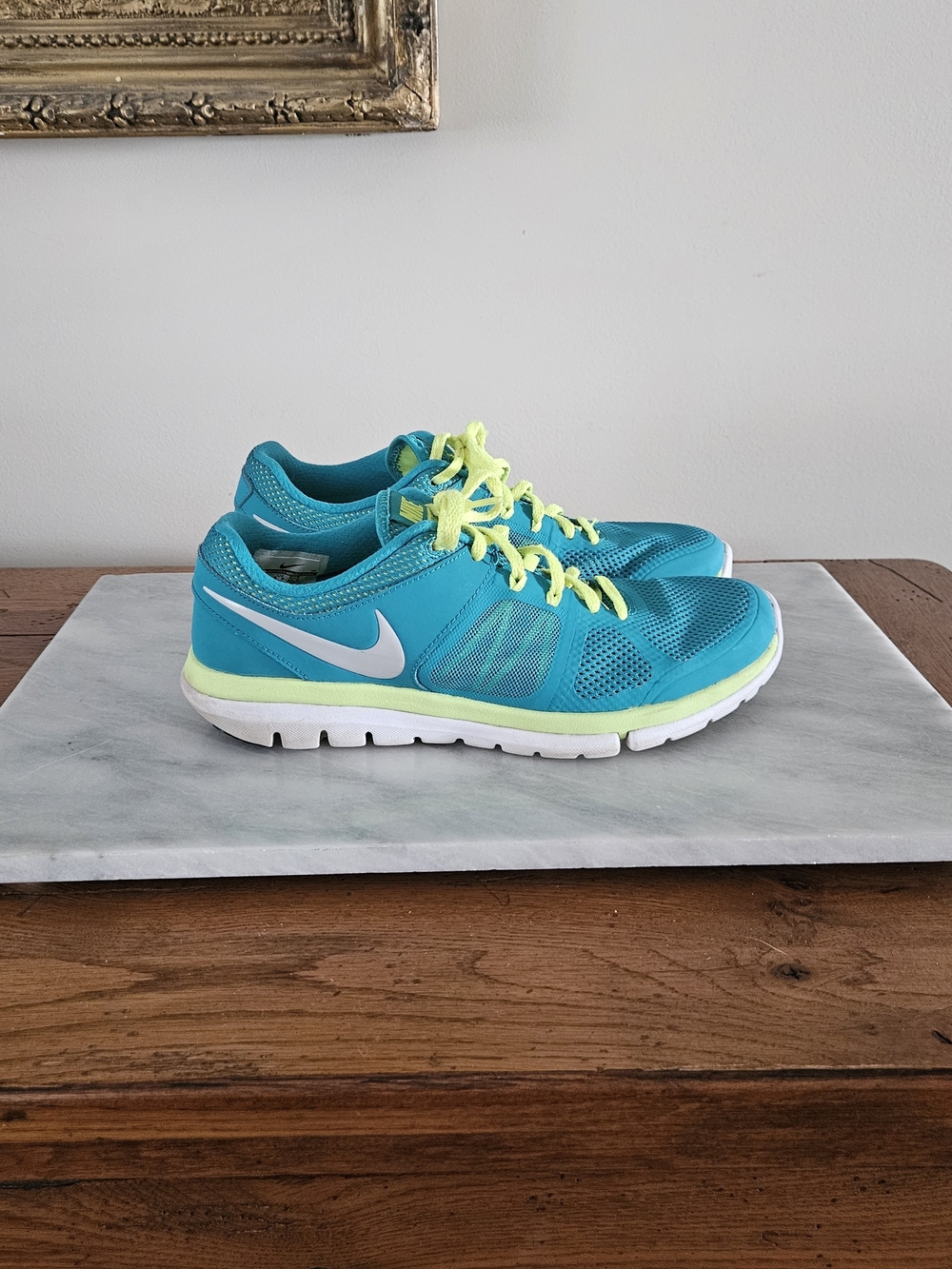 Nike Turquoise & Neon Yellow Running Shoes